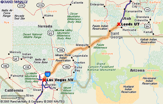 Leeds to Las Vegas, 130 miles
