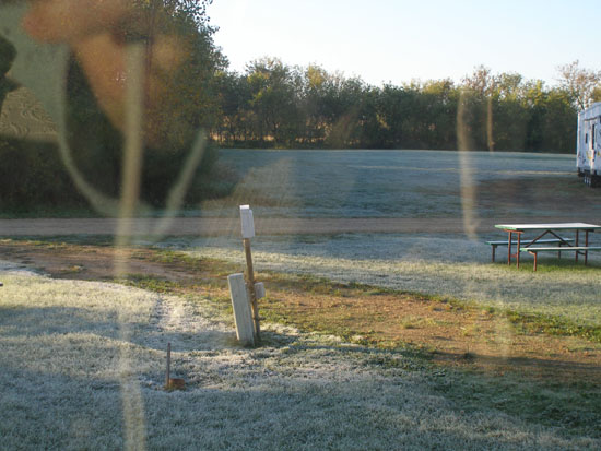 First  Frost at KOA in De Forest, October 4 2008