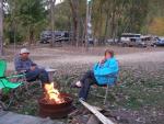 Mike and Patty Enjoying a Campfire