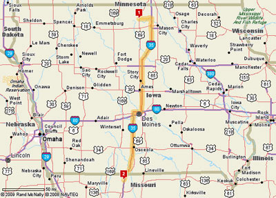 Forest City, IA to Eagleville, MO, 228 miles