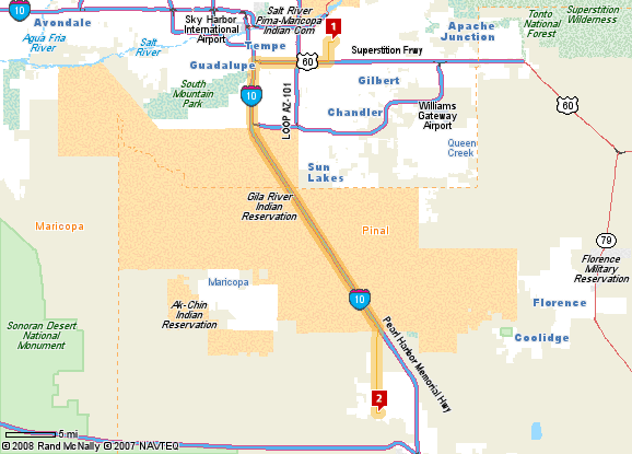 Mesa to Casa Grande, AZ, 44 miles