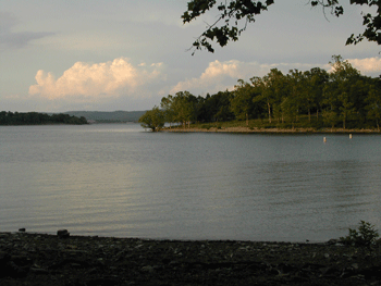 View of Table Rock Lake from our campsite