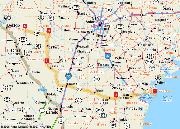 Port A to Brackettville, TX, 301 miles