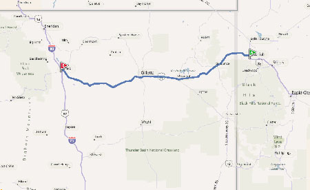 Spearfish, SD to Buffalo, WY, 165 miles