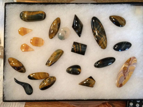 Some of Mark and Renita's Cut and Polished Stones