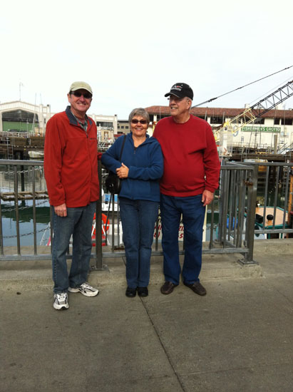 Mike, Me, and Jim at Fisherman's Wharf