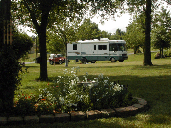 Our Campsite at Bob and Penny's House