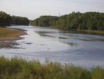 Wisconsin River from the levee in Portage.