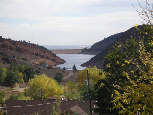 View of Horsetooth Reservoir from AJ's Deck