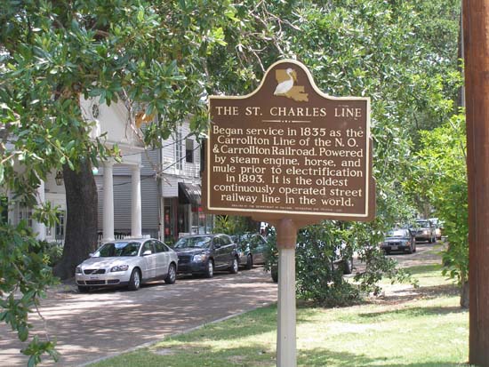 The St. Charles Line, the oldest continuously operated street railway in the world.