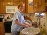 Rita Prepping the Turkey