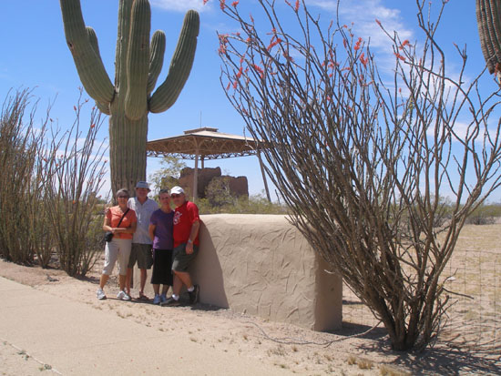 Rose, Mike, Pat and Roger at Casa Grande Ruins