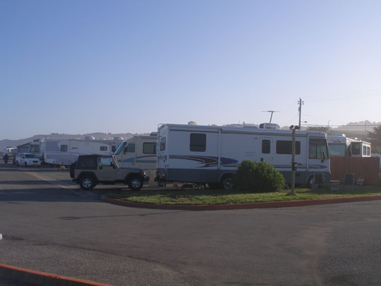 Our Site at SF RV Resort, Pacfica, CA