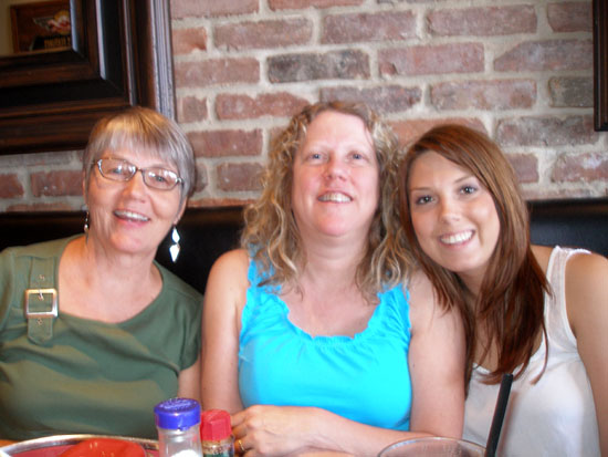 Me, Nan, and Monica on Mother's Day