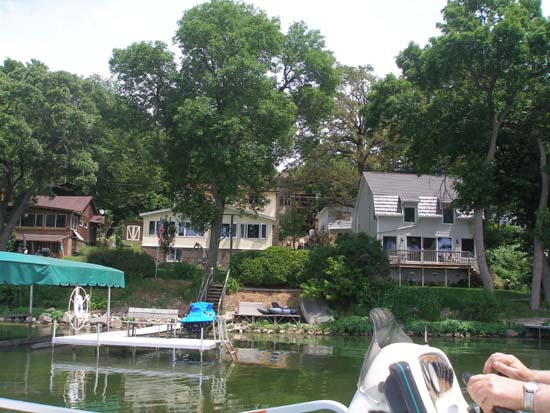 Ken's House (L) Next to Uncle Arnold's (R) on Lake Waubesa
