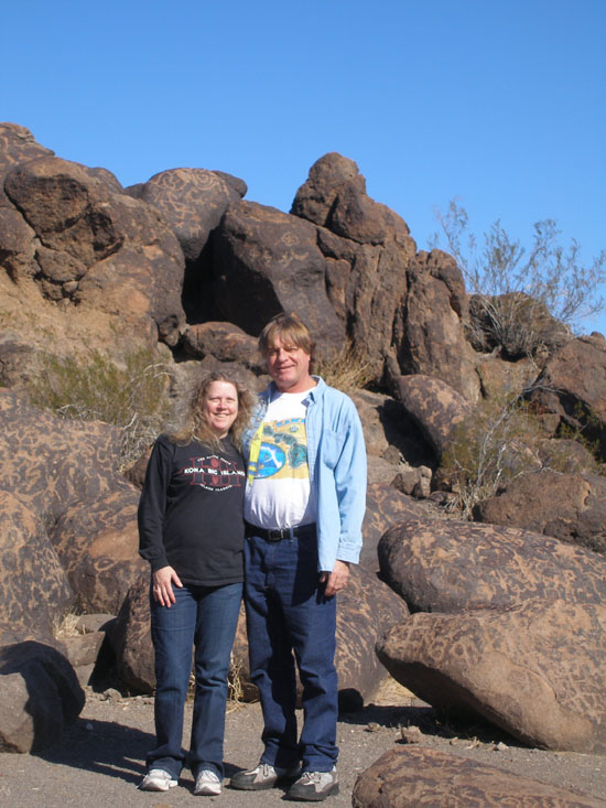 Nan and Dale at Painted Rocks Petroglyph Site