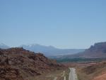 View of Moab and the La Sal Mountains from Arches National Park