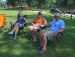 Pat, Mike, and Rog Enjoying Music at the Campground