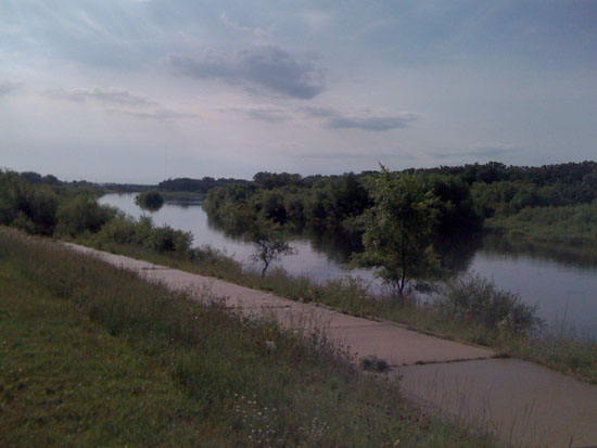 The Wisconsin River in Portage